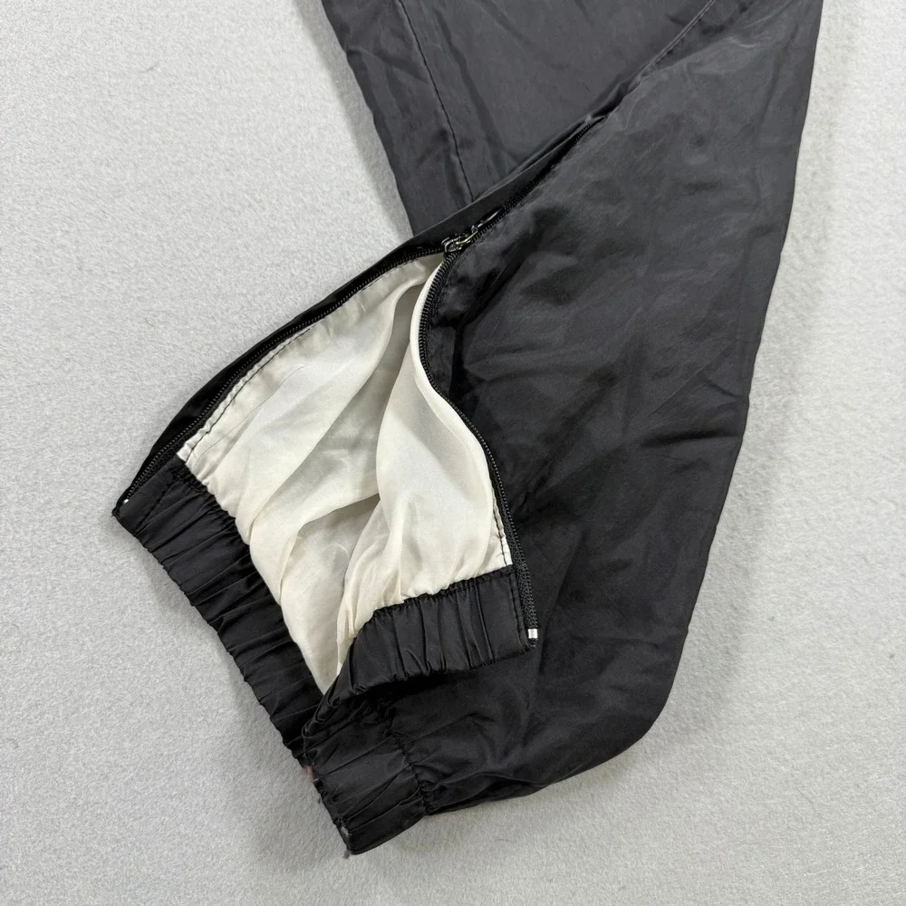 Vintage Adidas Track Pant Men Medium Black Ankle Zip Windbreaker Gym Run Workout